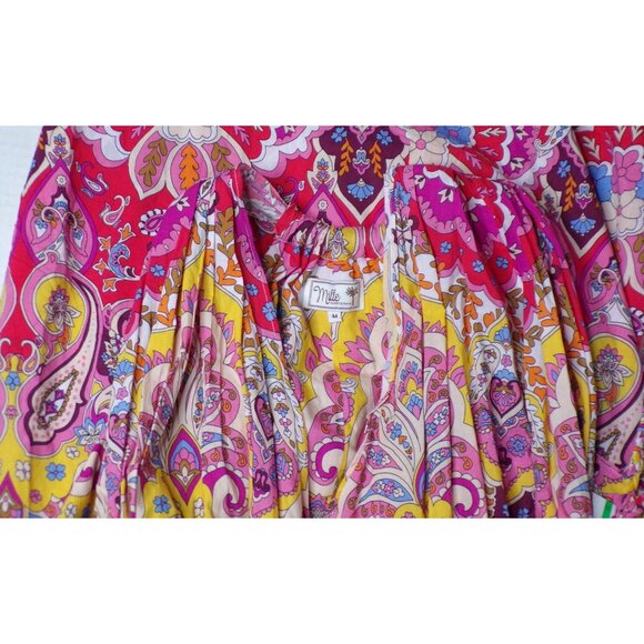 🆕 Mille Marilyn Paisley Halter Neck Full Skirt Midi Dress Cotton Medium - Picture 12 of 13